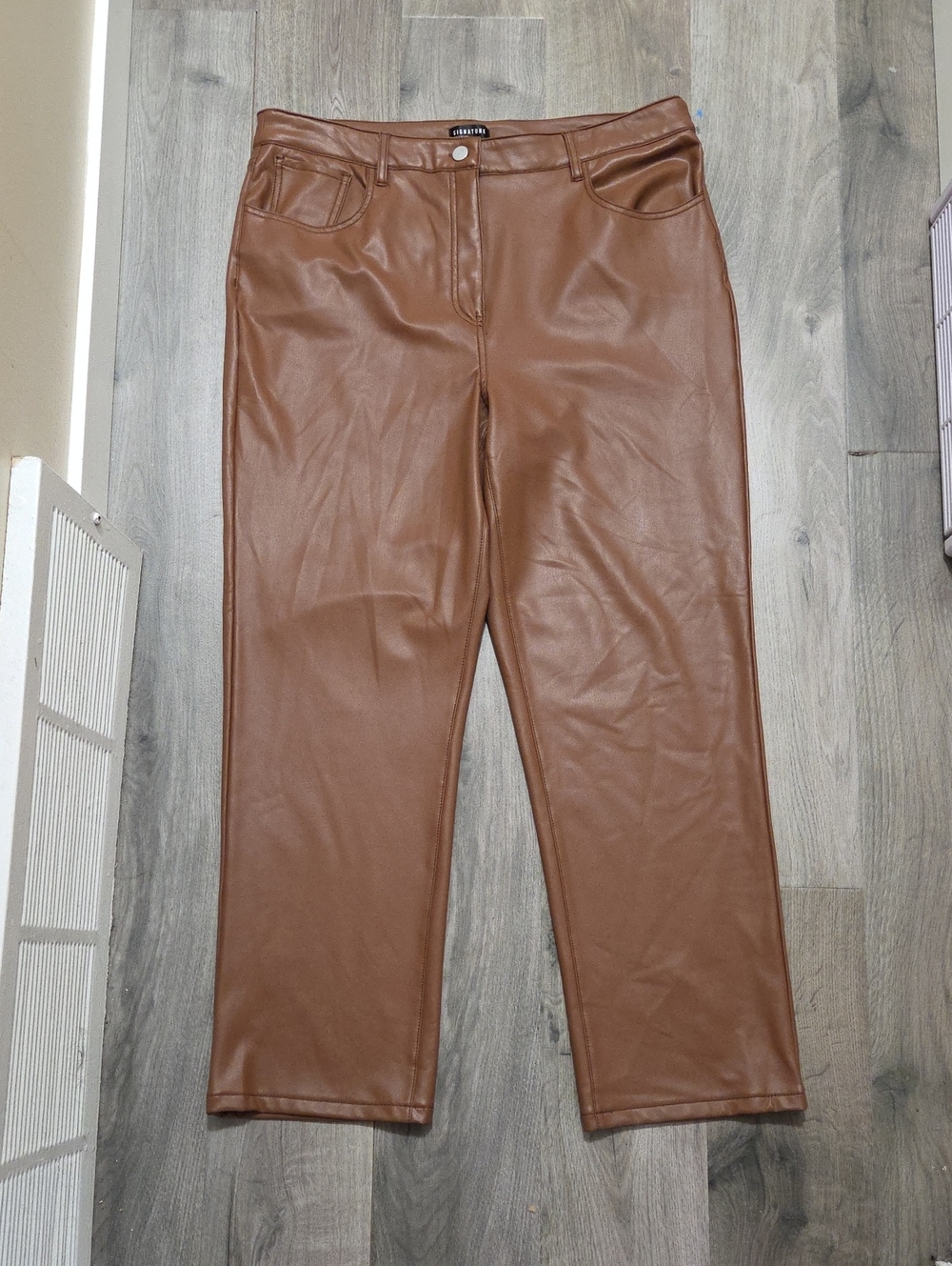 Nwt Reitmans Plus Size Brown Leather Pants